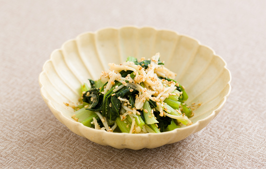 小松菜とえのき茸の和え物