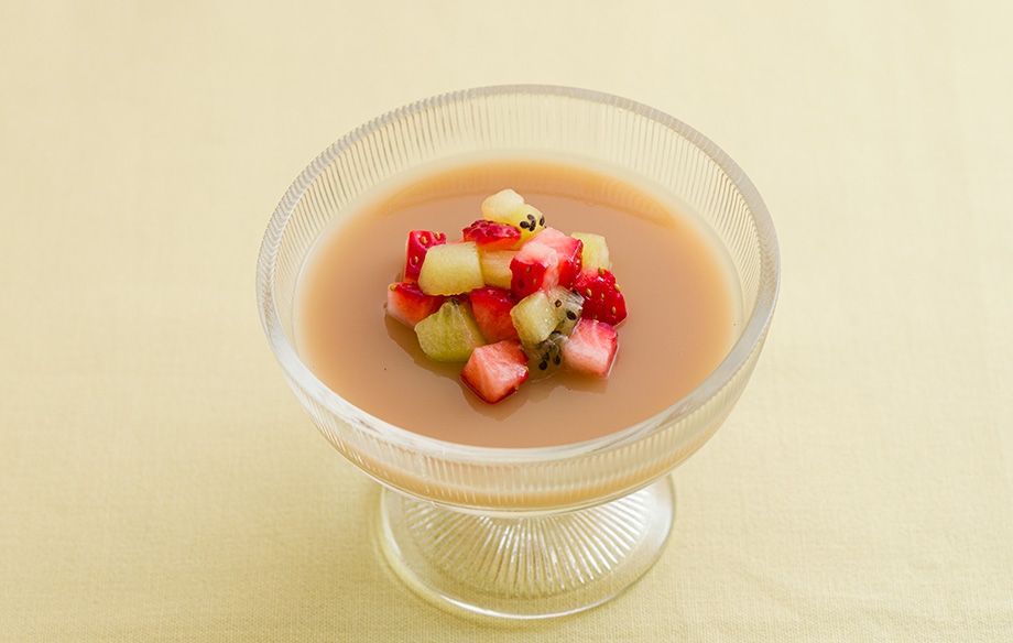甘酒ゼリー（ほうじ茶味）