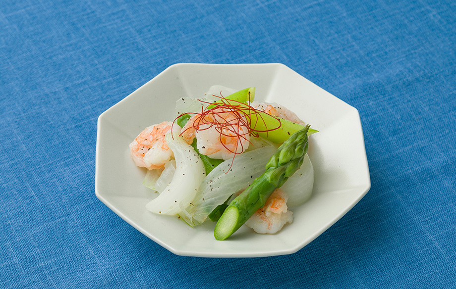 エビと旬野菜の炒め物